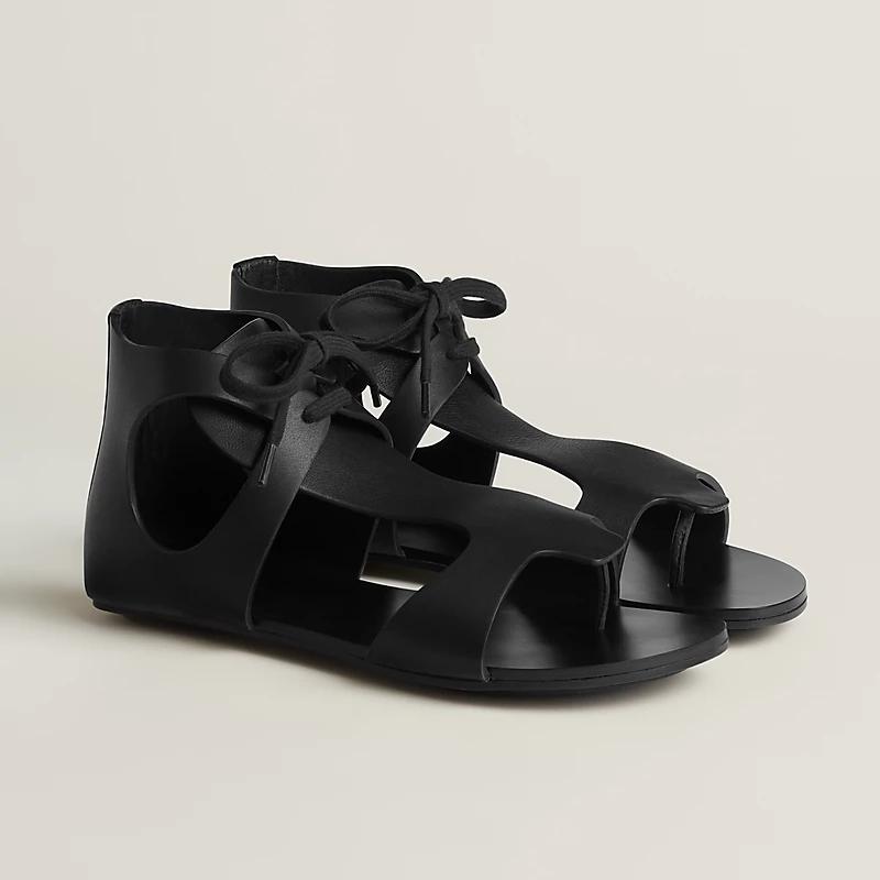 Giày Hermes Galates Sandal Nữ Đen